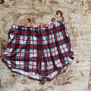 Colsie Red, White and Black Plaid Lounge Shorts